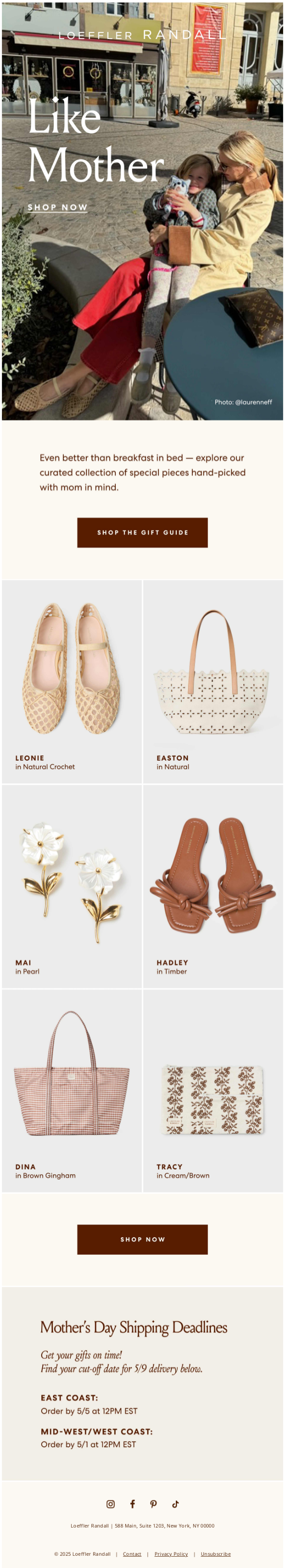Loeffler Randall email template