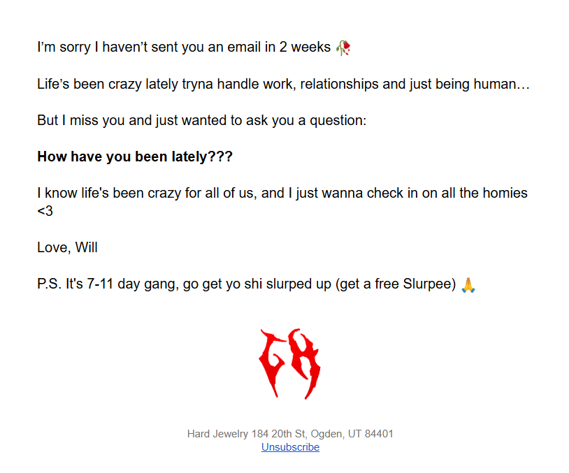 Hard Jewelry email template
