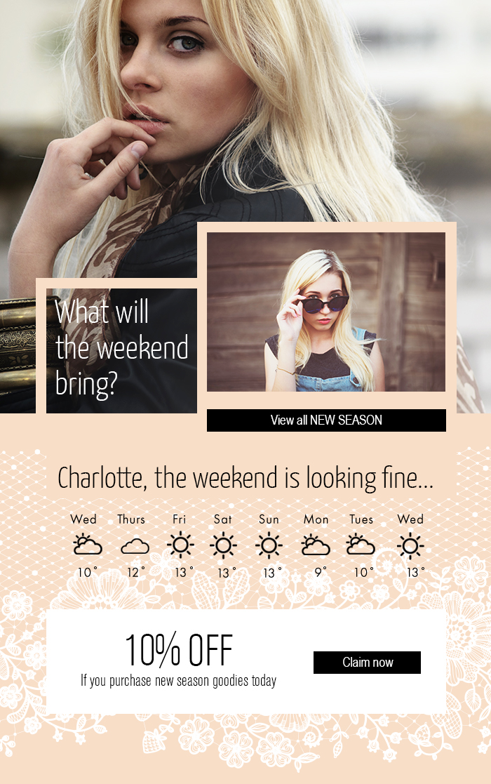 Modular email template sample