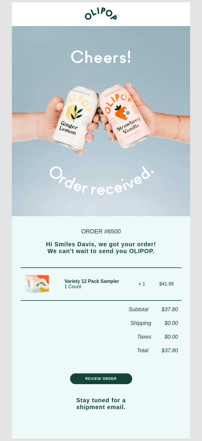 e-receipt by Olipop