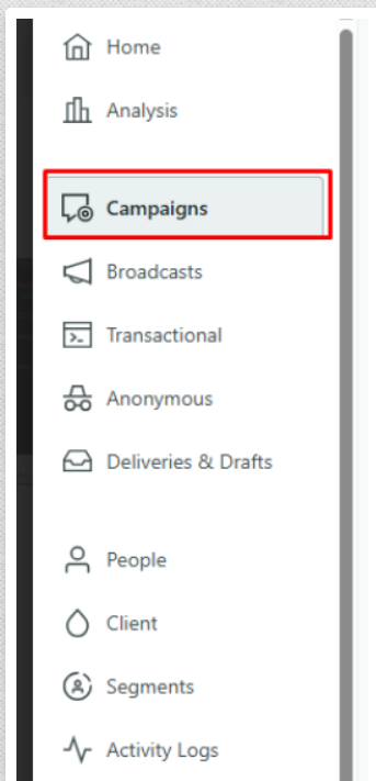 create campaign option