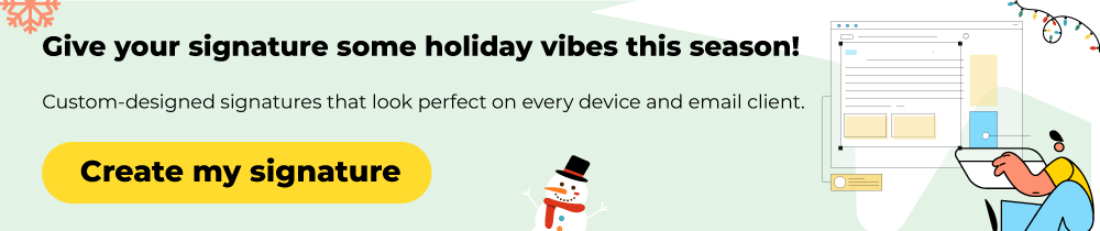 holiday email signature