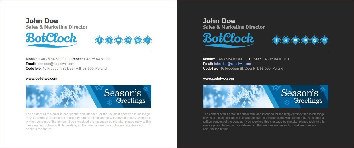 Dark mode email signature