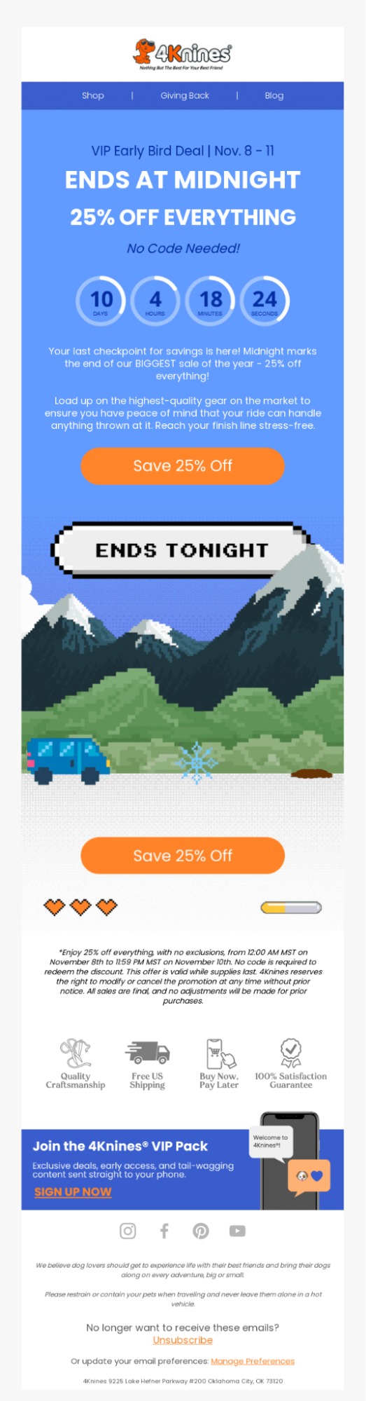 Last Chance Black Friday Email Template by 4Knines