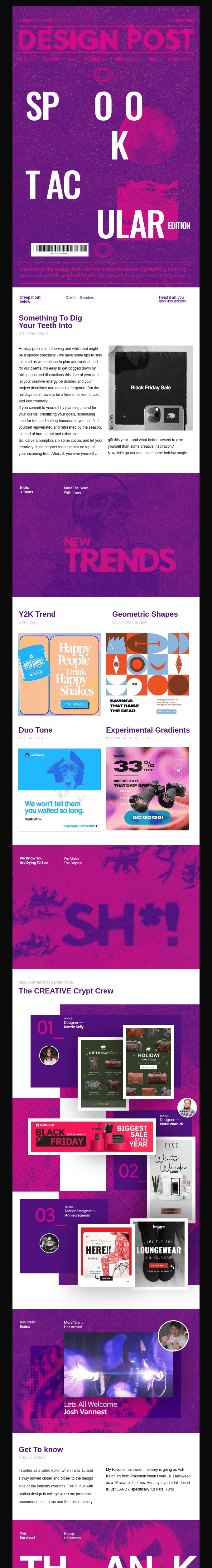 Halloween newsletter template by Disruptive Advertising