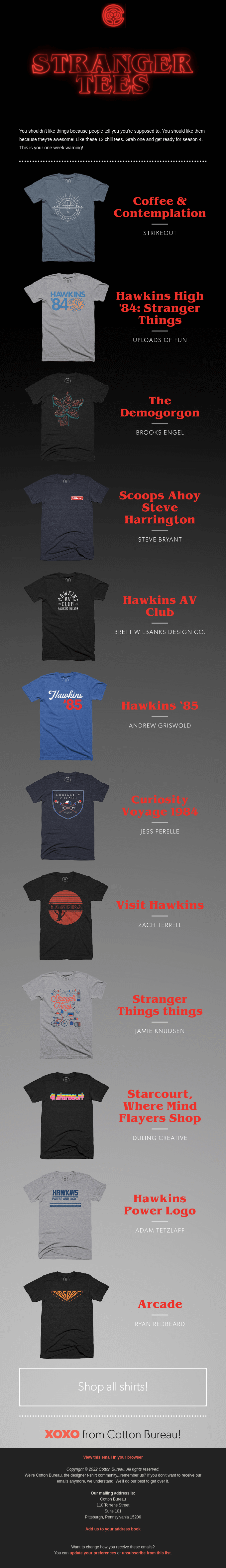 Cotton Bureau halloween email template