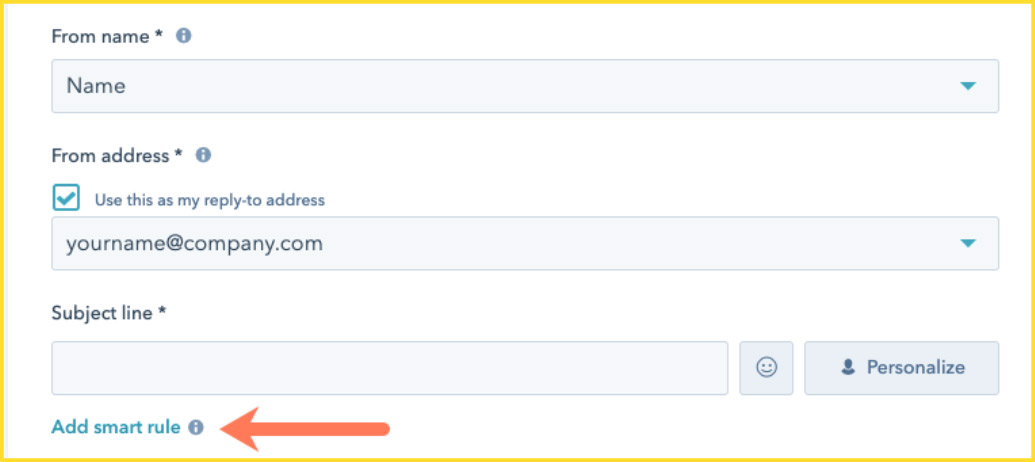 Adding a smart subject line