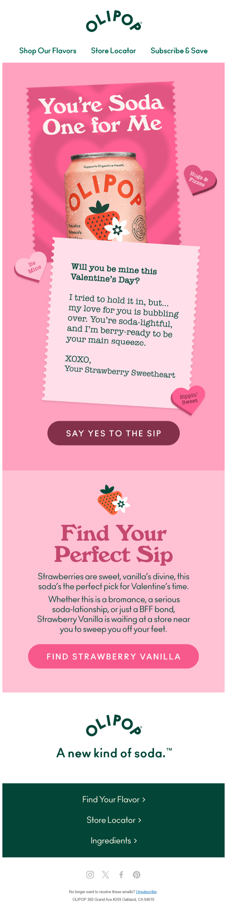 email template by Olipop