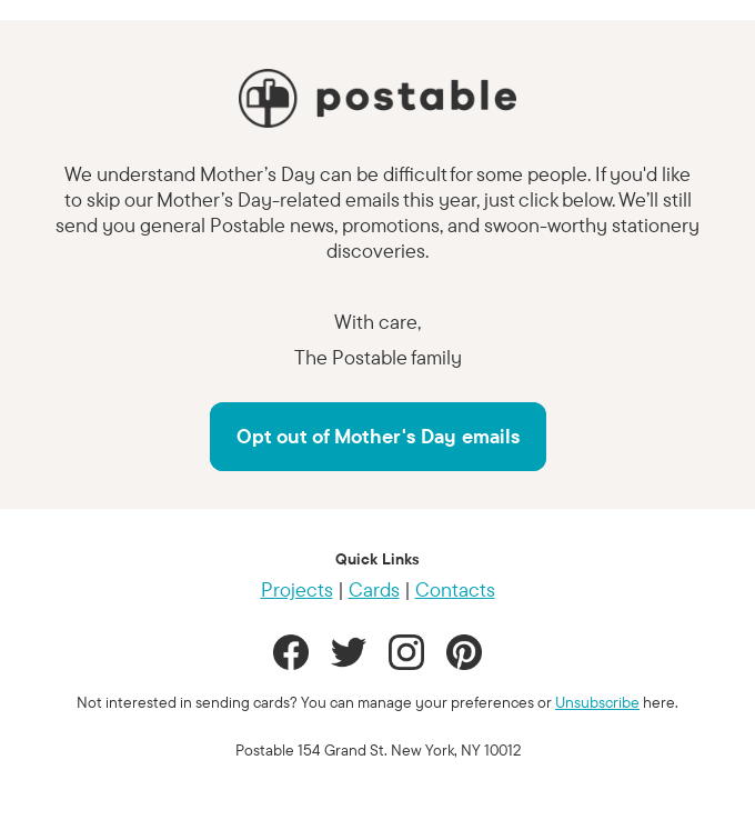 postable women's day email