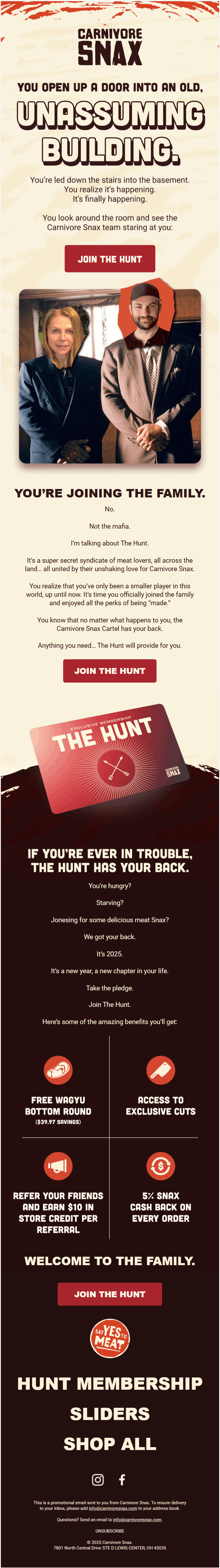 Carnivore Snax email
