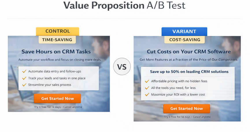 Value propsition A/B test